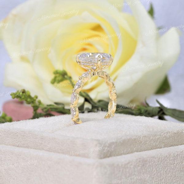 2.5CT radiant cut engagement ring,moissanite radiant,solitaire,radiant cut ring,diamond hidden halo ring,moissanite ring•wedding ring•women