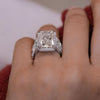 Lab grown Diamond Ring 8 CT Radiant cut engagement ring eternity band solitaire IGI certified large Diamond wedding anniversary ring women