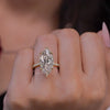 7.5 ct marquise engagement ring big marquise moissanite ring 6 Prong solitaire wedding anniversary ring for women large diamond Bridal Ring