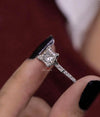 1.3CT Princess Cut Lab Grown Diamond Ring Solitaire simple Engagement Ring IGI Certified diamond Wedding Ring Dainty promise ring for her