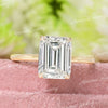 2.5 CT Emerald cut engagement ring moissanite Emerald solitaire ring hidden halo ring 14k yellow gold aniversary promise ring wedding ring