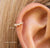diamond helix earring,Helix hoop,14k solid gold huggies hoop earrings,cartilage hoop,cartilage earring,diamond huggies,small•diamond hoops