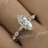 2.5 ct marquise moissanite engagement ring,marquise solitaire hidden halo,vintage style engagement ring,unique marquise cut ring,rose gold