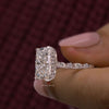Radiant Cut Lab Grown Diamond Ring 5CT IGI Certified Solitaire Engagement wedding Ring Hidden Halo large diamond Anniversary ring gift women