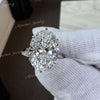 8CT Oval Moissanite Engagement Ring 14K White Gold Solitaire Wedding Ring Women Anniversary GiftLarge Diamond ring Cocktail Statement Ring
