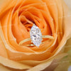 2 CT marquise moissanite engagement ring,hidden halo,solitaire marquise cut ring,14k solid plain gold band,wedding ring,promise propose ring