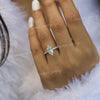 2CT Marquise Moissanite Engagement Ring: Hidden Halo, 6-Claw Prong, Solid Gold