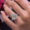 9 CT Large pear Shaped engagement ring Three stone Pear moissanite ring unique celebrity style teardrop ring,pear cut Luxury wedding ring