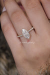2.6 CT marquise cut moissanite engagement ring,diamond hidden halo ring,moissanite marquise,solitaire ring,promise ring,wedding ring•women
