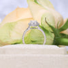 2 CT Marquise Moissanite Engagement Ring: 14k White Gold Halo