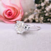 3 CT Radiant Cut Moissanite Ring,Three Stone Engagement Ring,Side trillion,Claw Prongs,unique trilogy ring,bridal Wedding Ring,white gold