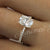 2.5 CT cushion cut engagement ring,hidden halo,moissanite solitaire ring,stunning 1.5mm thin band,elongated cushion,anniversary,wedding ring