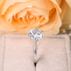 2.5 CT Round Moissanite engagement Ring,solitaire round cut,classic tulip 6 prong,simple engagement ring,14k white gold wedding ring•women