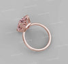 10 CT Radiant morganite engagement ring rose gold morganite ring pink morganite solitaire ring large morganite wedding ring cocktail ring