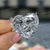 11 TCW moissanite heart engagement ring,hidden halo,chunky unique celebrity style,huge large big heart shaped ring,luxury wedding ring