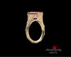 14k yellow gold pink morganite Ring size 6.5 US,1st installment