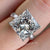 9.5 CT Princess Cut Moissanite Engagement Ring: 14k White Gold Solitaire