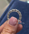 Moissanite eternity band 14k white gold 6.02TCW princess Moissanite wedding band 4mm full eternity ring stackable ring anniversary band ring