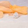 3.03 CT Oval moissanite engagement ring,rose gold,hidden halo oval cut moissanite,6 claw prong,unique solitaire,bridal wedding ring,women