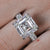 9 CT large Asscher cut engagement ring wide band hidden halo channel set asscher cut moissanite ring big diamond cocktail ring wedding ring