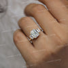 3.48 TCW Three Stone Emerald Cut Moissanite Engagement Ring,trellis set,three stone moissanite ring,3 Stone Emerald Cut Ring,wedding ring