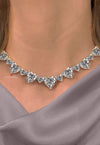 Handmade Heart Moissanite Tennis Choker: 14k Gold Eternity Necklace
