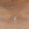 Pear shaped moissanite pendant 14k/18k solid gold chain necklace solitaire moissanite necklace tear drop necklace rose gold necklace