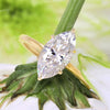 2 CT marquise moissanite engagement ring,hidden halo marquise cut ring,unique marquise solitaire,6 claw prong,bridal wedding ring,women