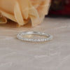 micro pave wedding band,3/4 Eternity Ring,solid 14k Gold,1.5 mm Thin wedding band,moissanite wedding band,simple,dainty stacking ring,women