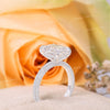 3ct Radiant cut moissanite engagement ring Hidden Halo Solitaire 14K White Gold Proposal Wedding Ring for Women