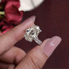oval lab grown diamond ring 3CT IGI certified diamond oval engagement ring unique infinity band solitaire wedding ring promise ring for her