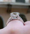 13.01 TCW emerald cut moissanite engagement ring,14k white gold unique luxury celebrity style large emerald cut engagement ring,wedding ring