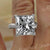 10CT Princess Cut Moissanite Engagement Ring 14K White Gold Solitaire Wedding Anniversary Ring for Women