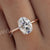 2.5 CT Oval Moissanite Engagement Ring: 14k Rose Gold Hidden Halo