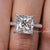 6CT Princess moissanite Engagement Ring Hidden Halo channel set Solitaire Wedding Ring for women anniversary ring 14k white gold