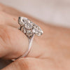 Elongated Cushion cut engagement ring 16CT moissanite solitaire cathedral ring big large diamond cocktail statement alternative wedding ring