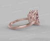 10 CT Radiant morganite engagement ring rose gold morganite ring pink morganite solitaire ring large morganite wedding ring cocktail ring