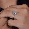 Lab Grown Diamond Ring 4CT Radiant Cut Engagement Ring for Women Hidden Halo IGI Certified diamond Wedding Ring for women promise ring her