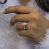 2CT Marquise Moissanite Engagement Ring: Hidden Halo, 6-Claw Prong, Solid Gold
