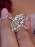 5CT Marquise Moissanite Engagement Ring Hidden Halo Peekaboo Solitaire 14K Two Tone Solid Gold Marquise cut Wedding Anniversary Ring women