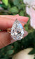 Pear Moissanite Engagement Ring Split Shank 14k Rose Gold Wedding Ring 16.5CT