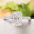 3 CT Radiant moissanite engagement ring,hidden halo,unique three row pave,thick band,solitaire moissanite radiant cut ring wedding ring