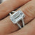4.5 Carat Emerald cut moissanite engagement ring split shank solitaire ring unique emerald cut moissanite ring wedding ring anniversary ring