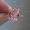 10 CT Radiant morganite engagement ring rose gold morganite ring pink morganite solitaire ring large morganite wedding ring cocktail ring