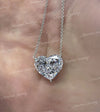 Moissanite pendant necklace,18k/14k solid gold chain necklace,solitaire pendant necklace 4.13CT heart pendant moissanite necklace,minimalist