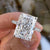 12.5 CT Radiant cut moissanite engagement ring hidden halo Radiant moissanite big stone ring large cocktail ring unique diamond wedding ring