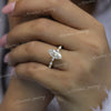 2.5CT Marquise Moissanite Engagement Ring: Hidden Halo Solitaire wedding ring 14k yellow gold