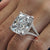 19.5 CT big large cushion cut moissanite engagement ring,celebrity style,split shank,elongated cushion solitaire wedding ring,hidden halo