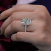 lab grown diamond engagement ring 12.5CT elongated cushion cut Lab diamond ring IGI Certified Large diamond Wedding Anniversary ring women
