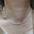 Solid 14k gold tennis necklace,Round moissanite necklace,tennis choker necklace,Moissanite tennis necklace,tennis chain eternity necklace